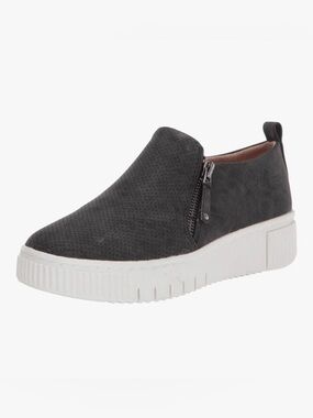 SOUL Naturalizer Perforated Slip-On Sneaker in Charcoal and White